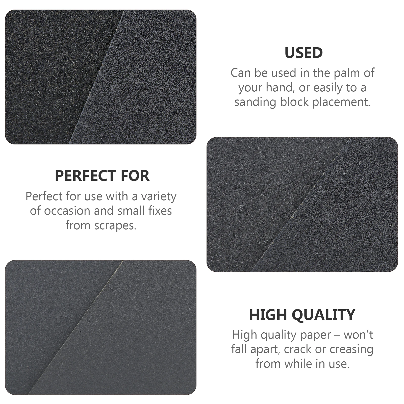 

42 Pcs Sandpaper Set Sleek Finishing Sanding Furniture Durable for Wood Practical