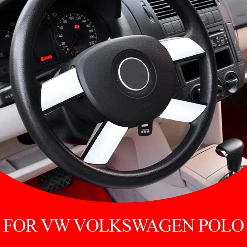

4 ps/set Car Steering Wheel Trim Sequins Cover Sticker Car Accessories for VW Volkswagen Polo 2004 2005 2006 2007