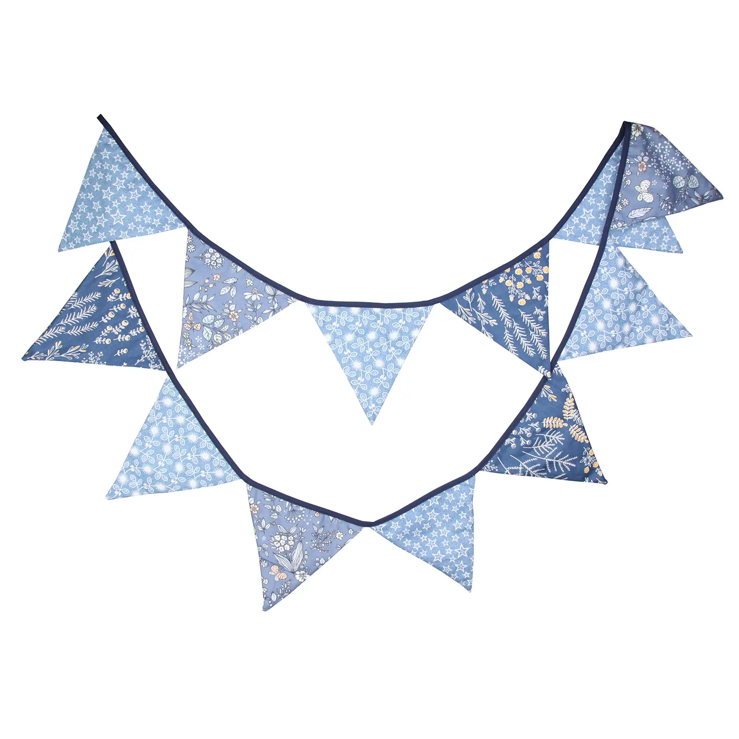Clearance 3.2M Vintage Floral Fabric Bunting 12 Pennant Flags Birthday Wedding Party Decor Banner Baby Shower Carnival Garland