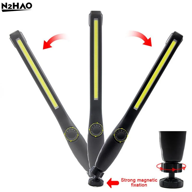 Portable COB Work Lights With Magnetic Rechargeable LED Flashlight Portable Stepless Dimming Emergency Car Repair Lamps