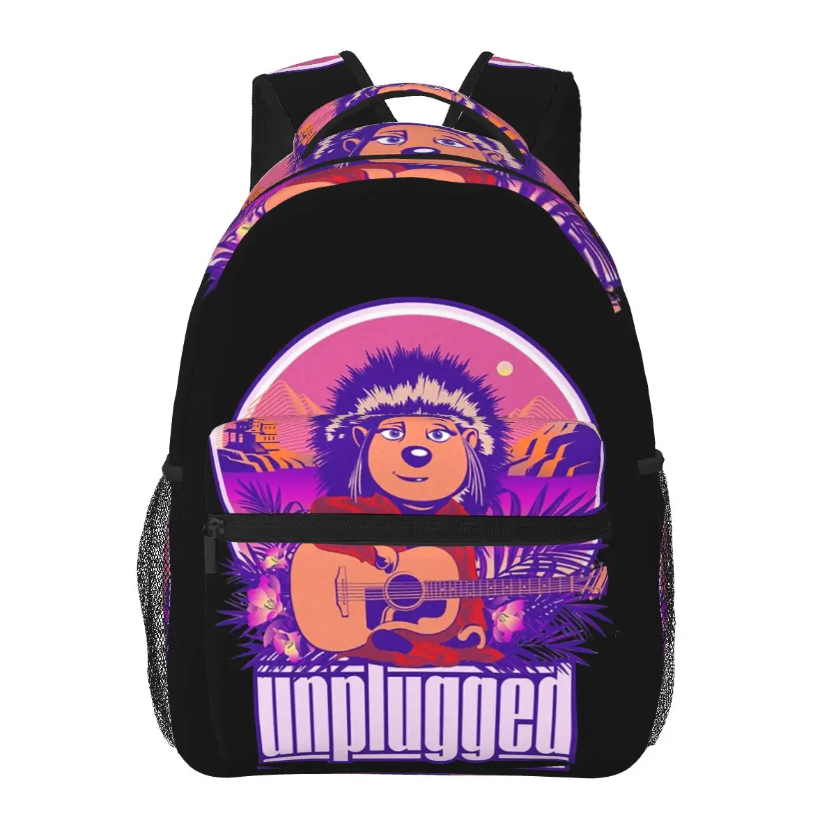 Sing 2 Ash Unplugged Retro Backpacks Boys Girls Bookbag Students School Bags Cartoon Kids Rucksack Shoulder Bag Large Capacity