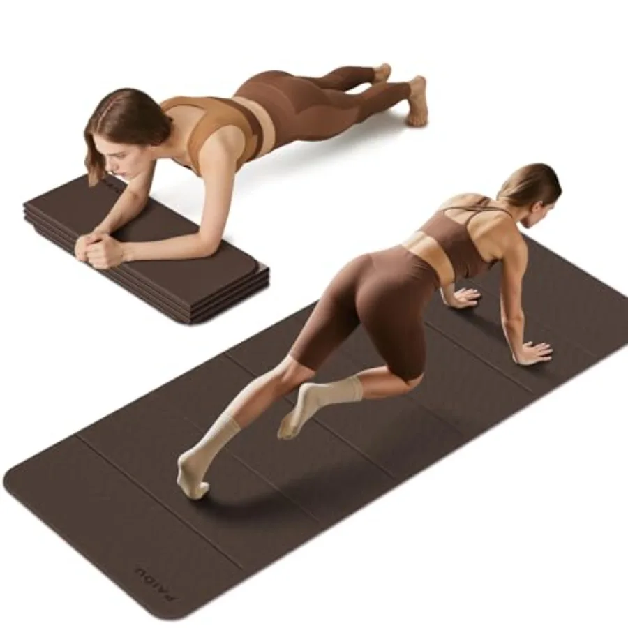 

Складной коврик для йоги и пилатеса, для домашних тренировок, для тренировок всего тела, утолщенный 10 мм, из TPE, нескользящий, 75x26 см, удлиненный и широкий, SGS