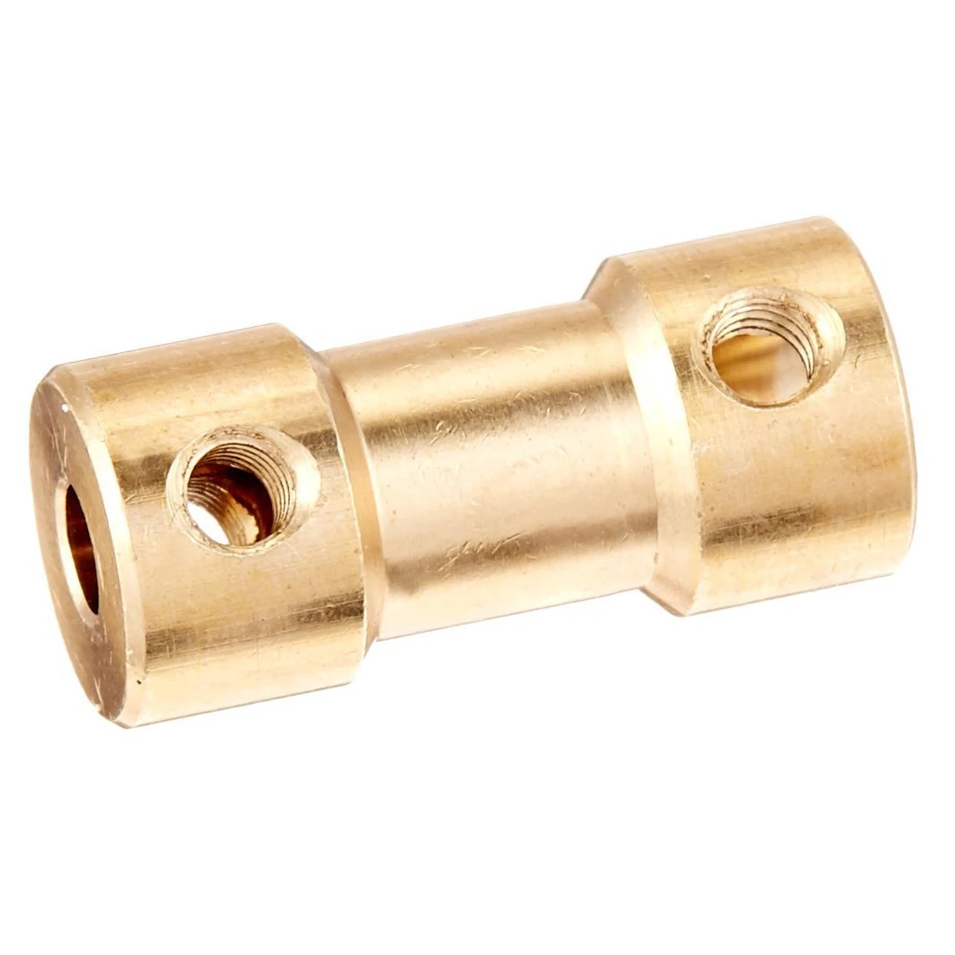 Latão Motor Acoplamento Eixo, Conector Acoplador, RC Avião, 3mm a 5mm