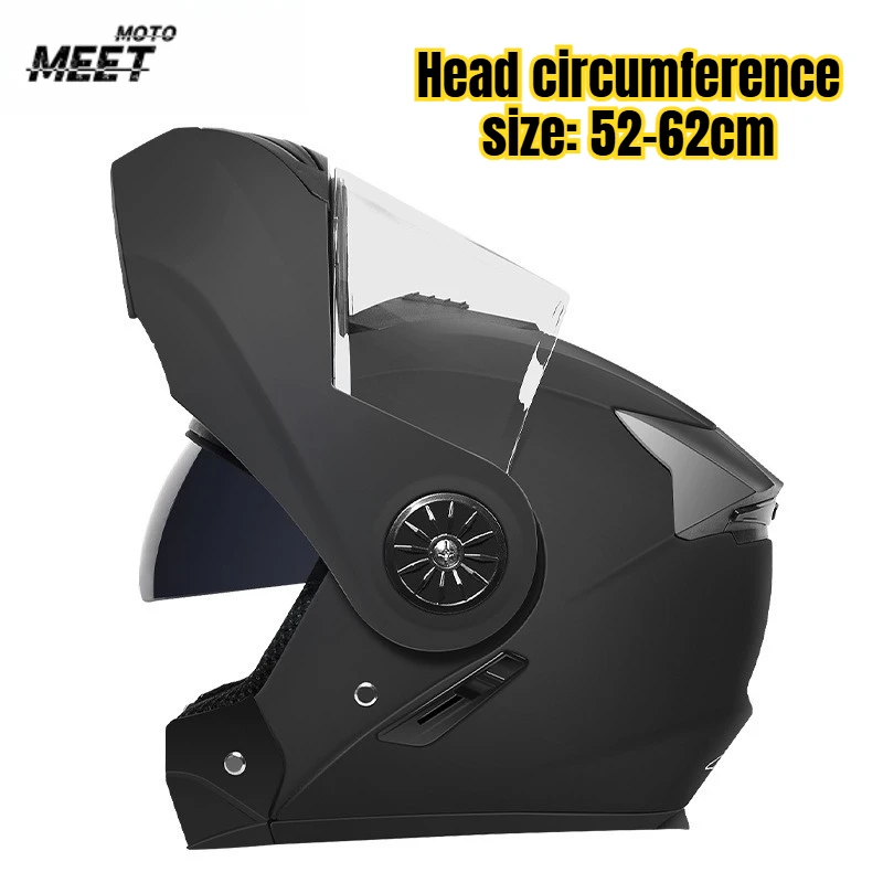 

Motorcycle Dual Lens Helmet with Internal Sunshade Safety Module Flip Motorcycle Helmet Capacete De Motocicleta