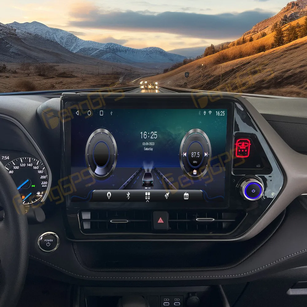 

13-дюймовый автомобильный радиоприемник CarPlay Android 13 для Toyota Crown Kluger 2022-2024, мультимедийный плеер с сенсорным экраном, GPS-навигация, головное устройство