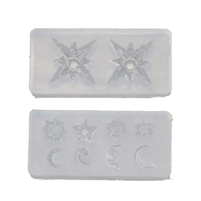 Moon Star for Sun Resin Moulds Epoxy Casting Silicone Mould Crystal Pendant Jewelry Filler Making Molds Craft Handmade D
