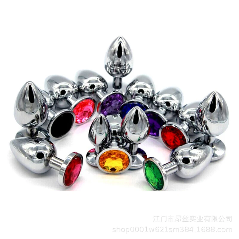 Small Size Stainless Steel Crystal Anal Toys Butt Plug Stainless Steel Anal Plug Sex Toys for Women Adult Sex Products