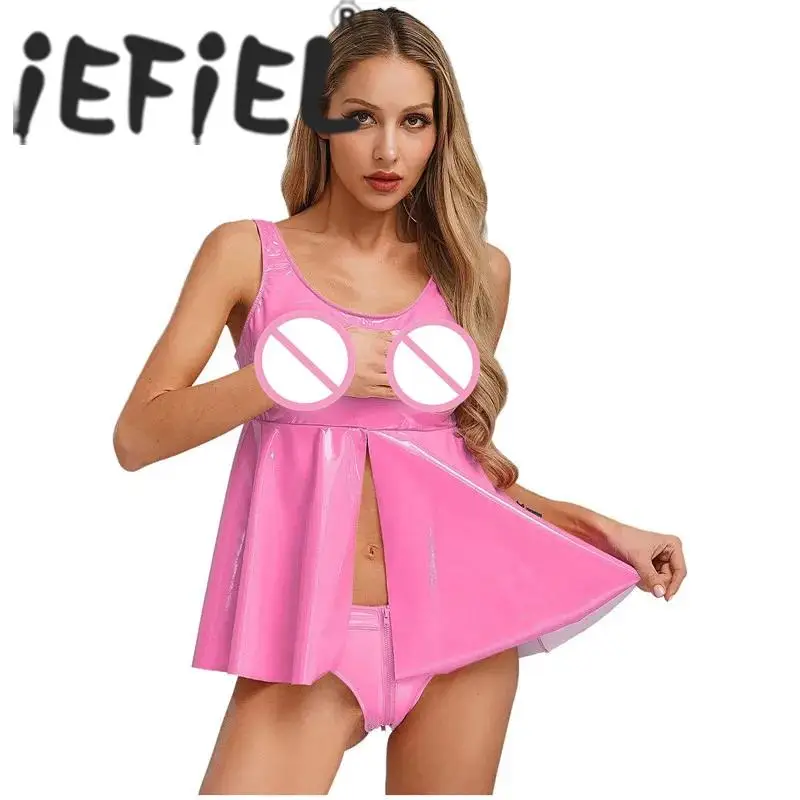 

Сексуальные женские экзотические прозрачные укороченные топы без рукавов с рюшами на груди для грязных ролевых игр, пижамы для парных свиданий