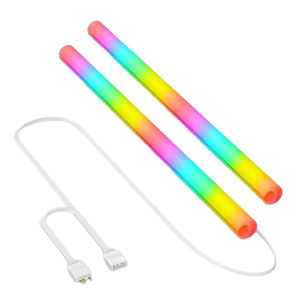 2 قطعة أنبوب تبريد المياه السائلة الباعثة للضوء سيليكون 5 فولت 3Pin ARGB خرطوم تبريد المياه أنبوب مضيئة كم حافظة الكمبيوتر ديكور