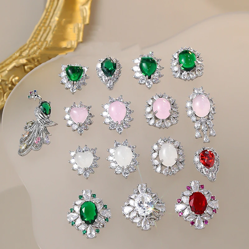 1 stks Opaal Zirkoon Kristallen Steentjes Nail Art Sieraden Decoraties Nagels Accessoires Charms Benodigdheden