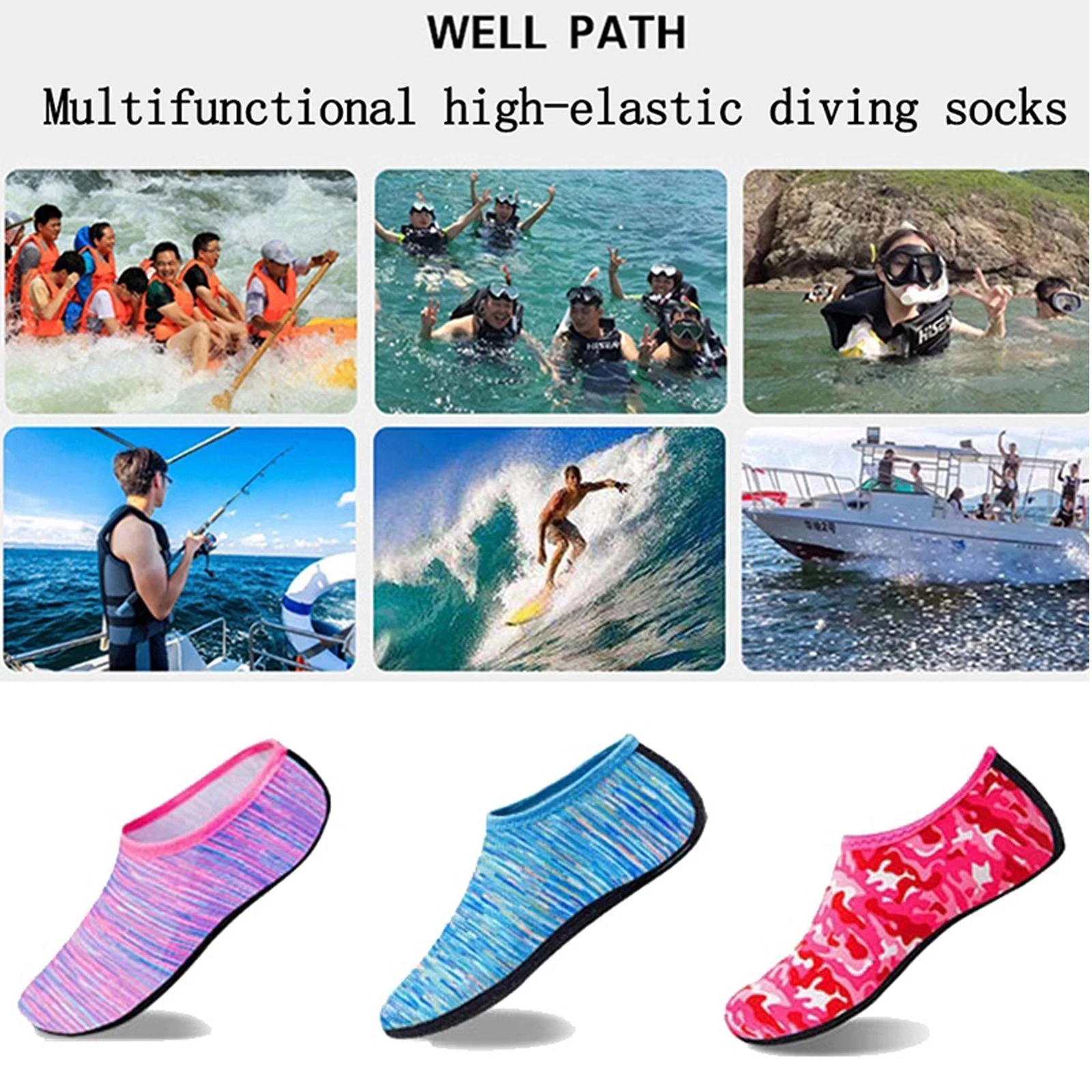 Calzini da spiaggia calzini da immersione per adulti Unisex scarpe da Sport acquatici a piedi nudi calzino da acqua Snorkeling nuoto al mare scarpe da Yoga antiscivolo