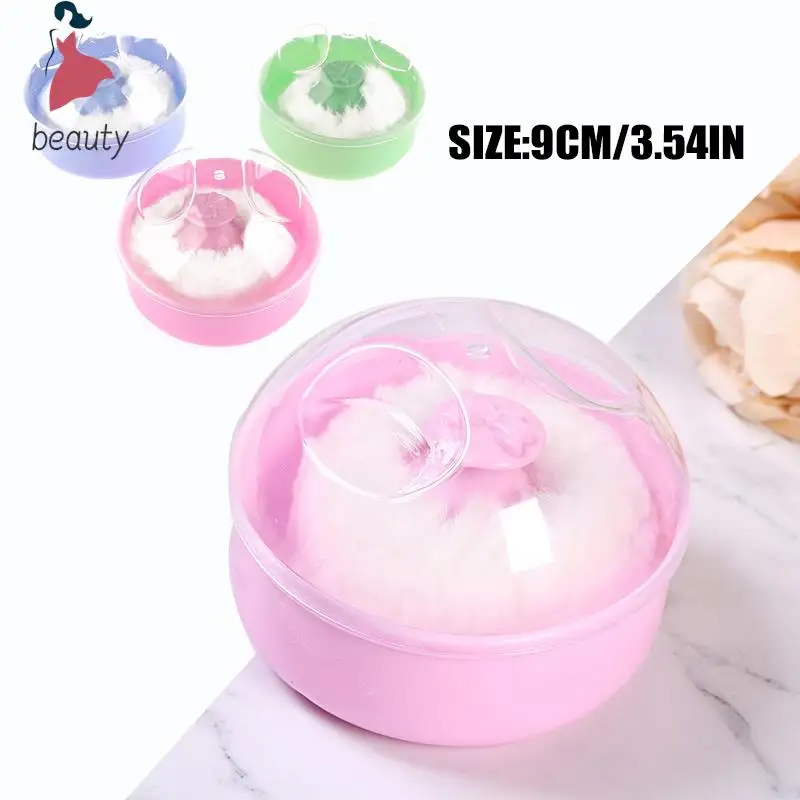 Dry Powder Puff Powder Puff With Box travel essentials Baby Face Body Cosmetic Powder Puff Talcum Powder Sponge Box Container