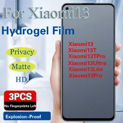 Xiaomi13TPro Protector de pantalla de privacidad para Xiaomi 13Lite 13T, película de hidrogel mate, Xiaomi13Ultra, Xiaomi 13pro, HD, suave, Anti Peepin