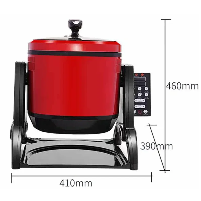 Fully Automatic Smart Home Stir-Fry Robot, 6L Stir-Fry Wok Rice Cooker, 220V Automatic Rotating Stir-Fry Wok