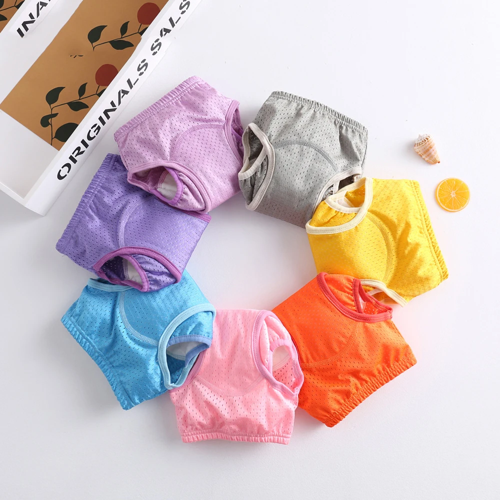 New Mesh Baby Waterproof Training Pants Summer Cotton Baby Diaper Infant Shorts Nappies Panties Nappy Changing Underwear Cloth