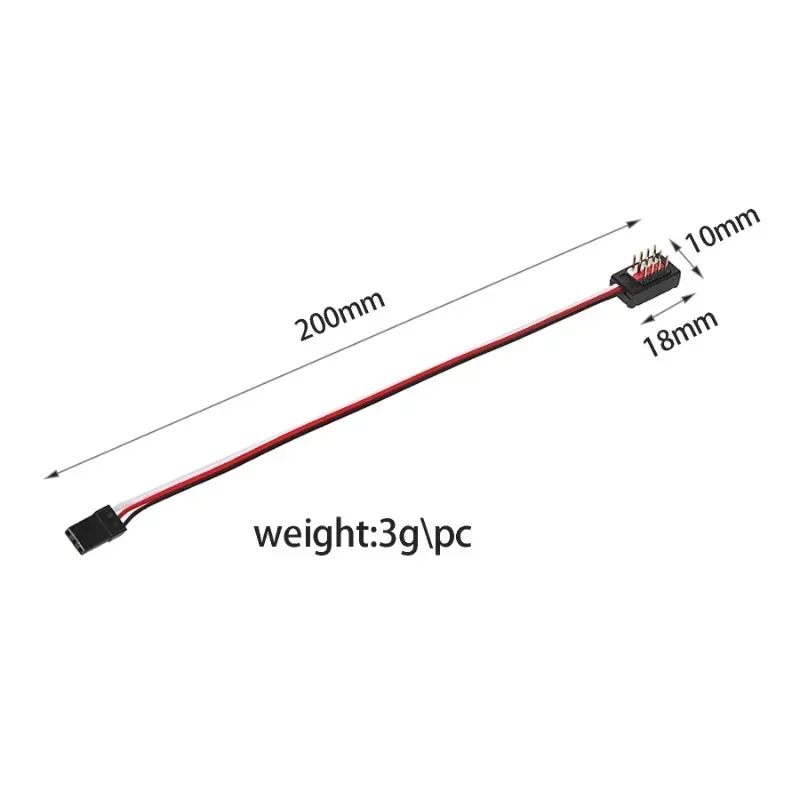 Cable de Control remoto de longitud de línea Y de 1 a 4, Cable extensor de servoventilador para Futaba JR RC Car HSP Trxs TRX4 Axial SCX10 TAMIYA