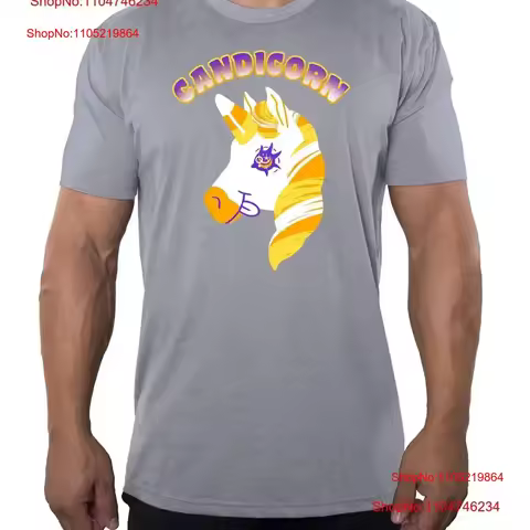 Candicorn Halloween Man's T shirts Funny Shirt Top vintage Washed fashion Comfortable Stylish Stretched Soft designer clothes