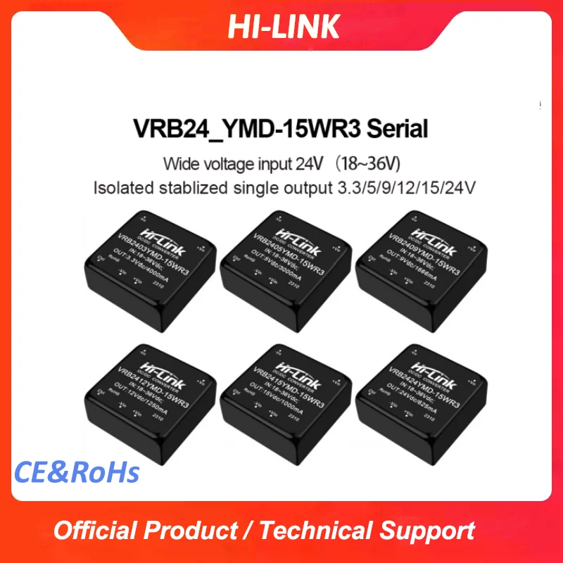 vrb2405-12-15ymd-15wr3-15w-dc-dc-パワーモジュール-ワイド入力-18-36v-安定化デュアル出力-dip-パッケージ-産業用制御