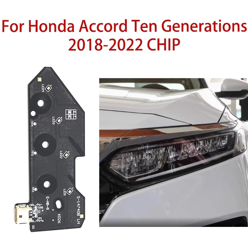 

Для Honda Accord десять поколений 2018-2022 автомобильные фары DRL чип балластный чип белый свет ангельские глазки печатная плата световой чип