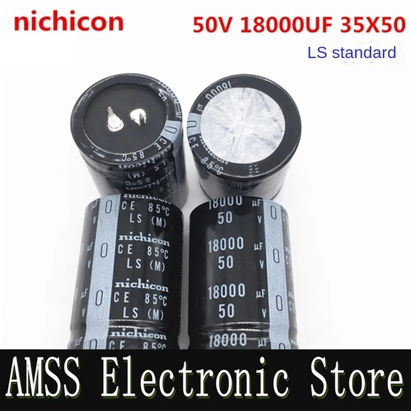 AMSS （1PCS）50V18000UF 35X50 Japan imported Nichicon electrolytic capacitor 18000UF 50V 35*50