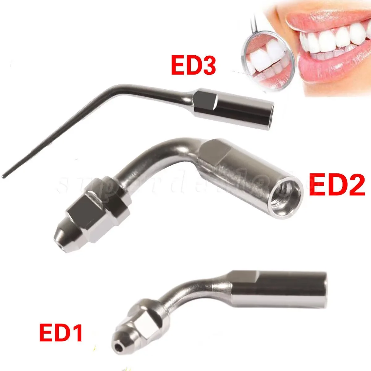 

3Pcs New Dental Scaling Endo Tips Compatible Ultrasonic Satelec DTE scaler ED1 ED2 ED3