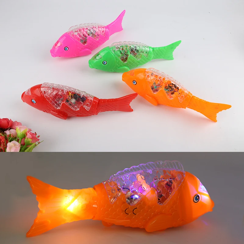 Children's Electric Toys Swinging Will Move the Light-emitting Fish Toys Simulation Swinging Fish with Lights Music Toy Gifts