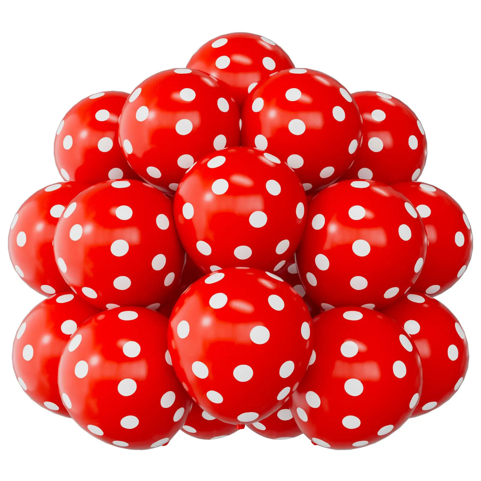 17 Stück rote gepunktete Luftballons, 30,5 cm, Latexballons, Geburtstag, Jahrestag, Hochzeit, Party, Dekorationen, Valentinstag, Foto-Requisiten