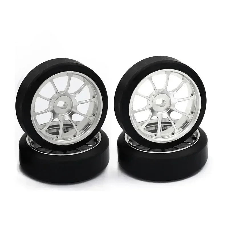 Opony driftowe z twardego plastiku 1.5 stopnia, metalowe felgi do Wltoys 284131 K969 K989 Kyosho Mini-Z 1/28 RC Car, części zamienne do tuningu