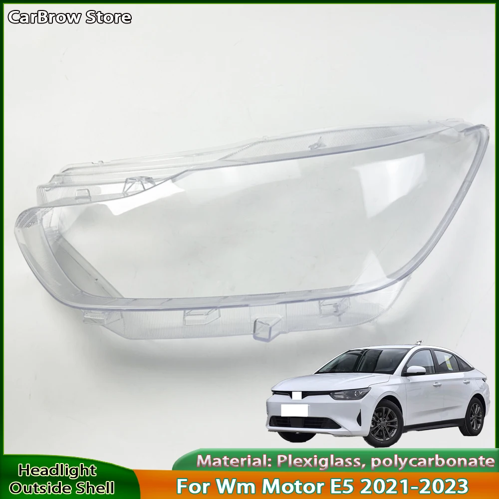 

For Wm Motor E5 2021 2022 2023 Auto Front Headlight Cover Lens Transparent Headlamps Lampshade Lamp Shell Masks