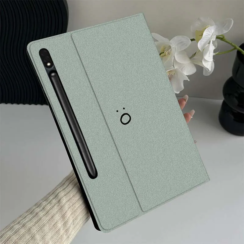 

Cartoon Simple Face Icon Tablet Case For Samsung Galaxy Tab S7 S8 S9 S10 FE Lite Gift