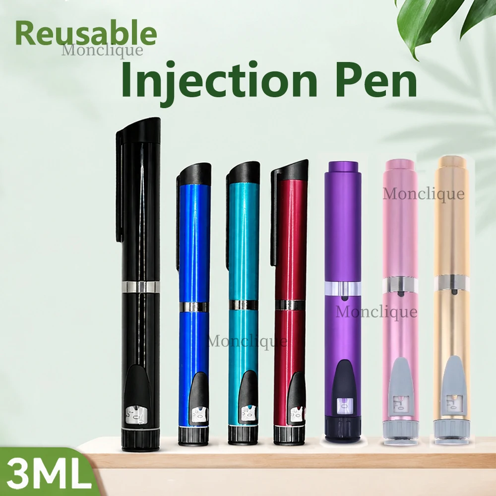 1/2PCS V2 V3 Metal Injection Pen Reusable 3 ml Portable Design Injection Pens Empty Shell Structure Does Contain Liquid Bottle