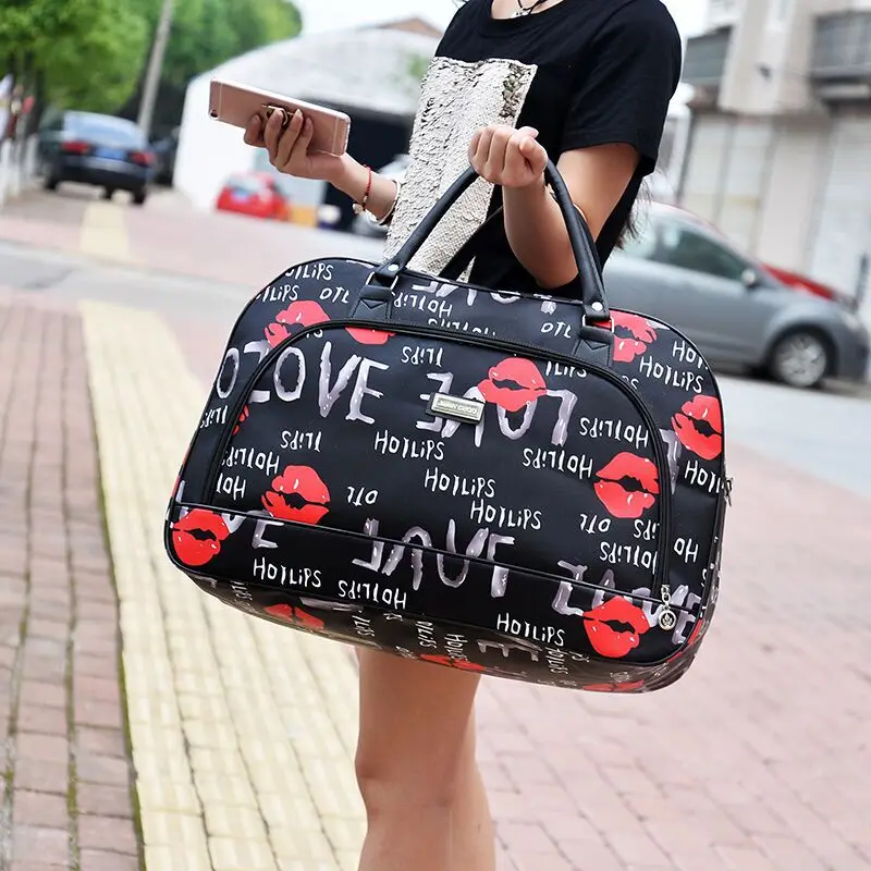 2022 Fashion Cartoon Print Travel Bags for Women Large Travel Handbag Men Weekend Multifunctional Duffle Bag Shoulder Travel Bag