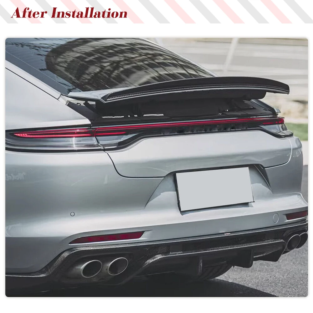 Dry Carbon Car Rear Trunk Spoiler Wing For Porsche Panamera 971 2017-2021 Rear Trunk Duckbill Spoiler Wing Lip Lid Boot Wing