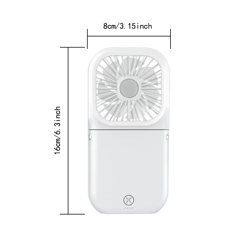 Handheld Small Fan, Outdoor Mini Folding Fan, USB Charging Portable Neck Hanging Fan, Desktop Stand Small Fan