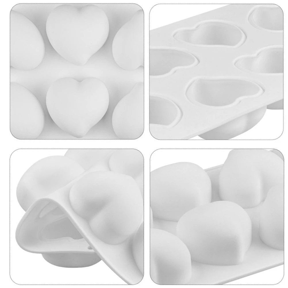 

Heart Cake Molds Silicone Baking Tool Chocolate Tray Fondant Mold Pudding Jelly Maker Non Stick Easy Demold Home Use