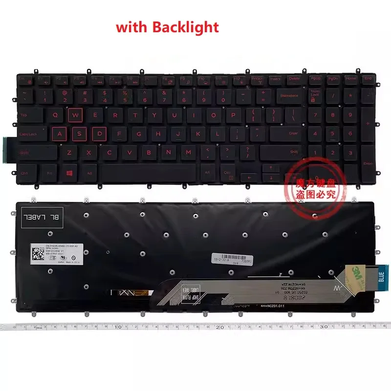 New US Keyboard for DELL Inspiron 3780 3781 3782 3583 3585 3590 3593 3595 P75F Keyboard Backlight