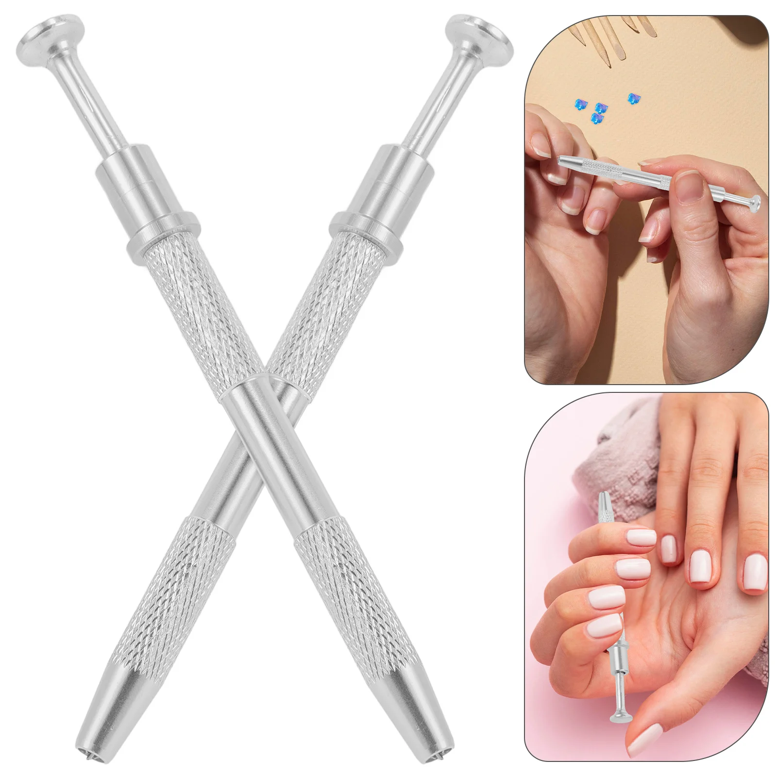 2 Pcs Nail Tool Gripper Accessories Jewelry Claw Grabber Sponge Holder Mini Pen Blusher Clamps for Gel Nails Ball Making Tools