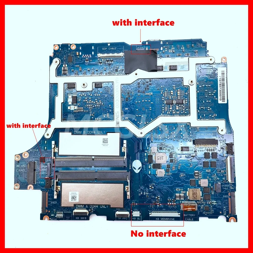 LA-K452P  Laptop Motherboard For Dell G15 5511/Alienware M15 R6 Mainboard With i7-11800 CPU RTX3060-V6G RTX3070-V8G GPU