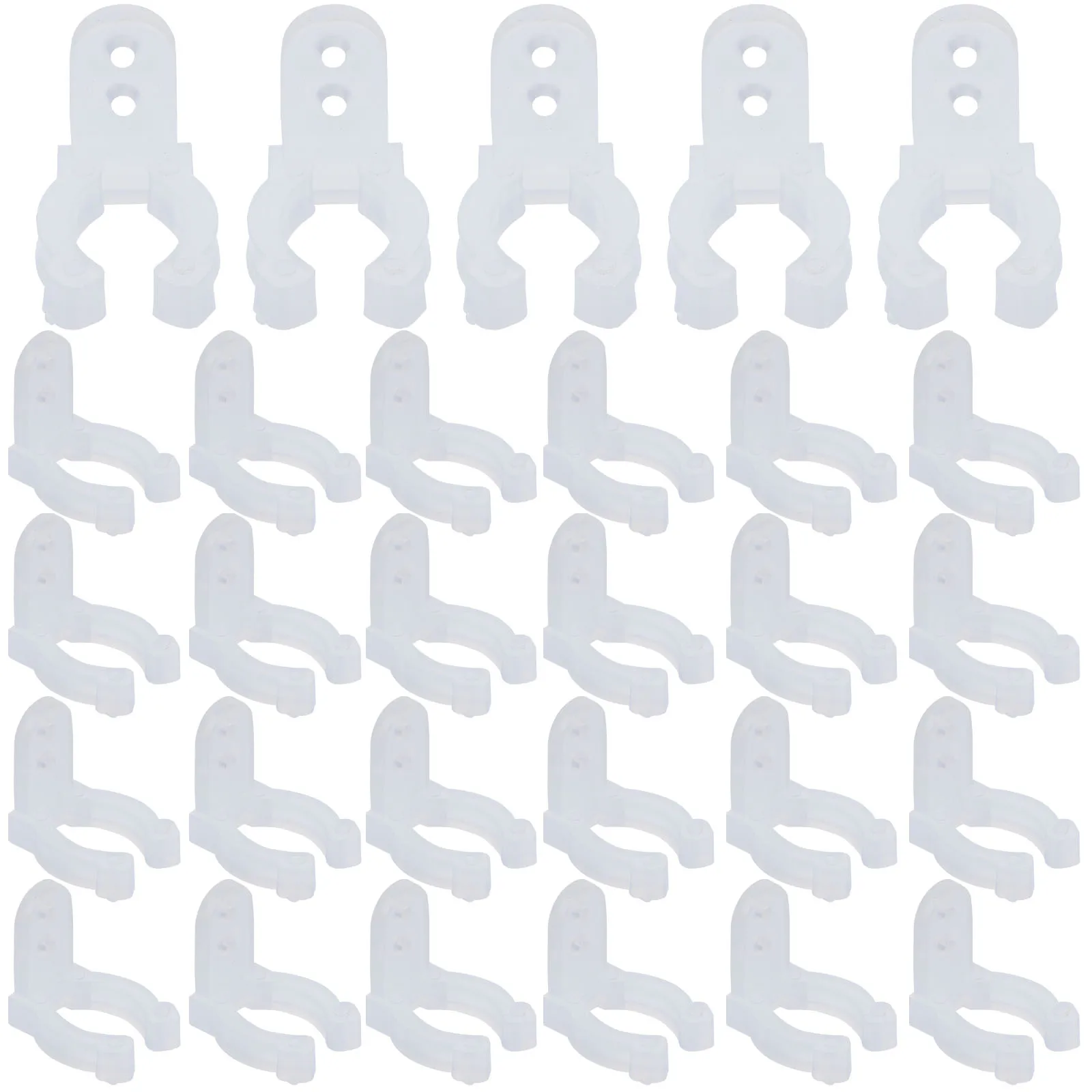 

30Pcs Round Gutter Clips for Christmas Lights Uv Resistant Fixtures for Neon Rope LED Strip Easy Mounting Rope Light Clips