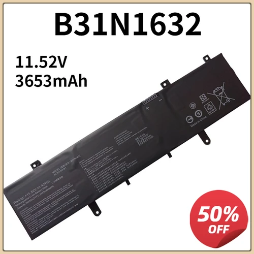 B31N1632 Batería para portátil compatible con Asus Vivobook 14 X405 X405U X405UQ Zenbook S4100U Series 0B200- 02540000 3ICP5/57/81