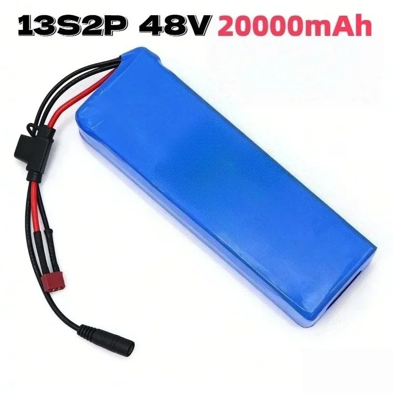 48V 20Ah 13S2P Lithium Battery Pack with BMS and 54.6V Charger High Power for Electric Scooter DIY Conversion Kit
