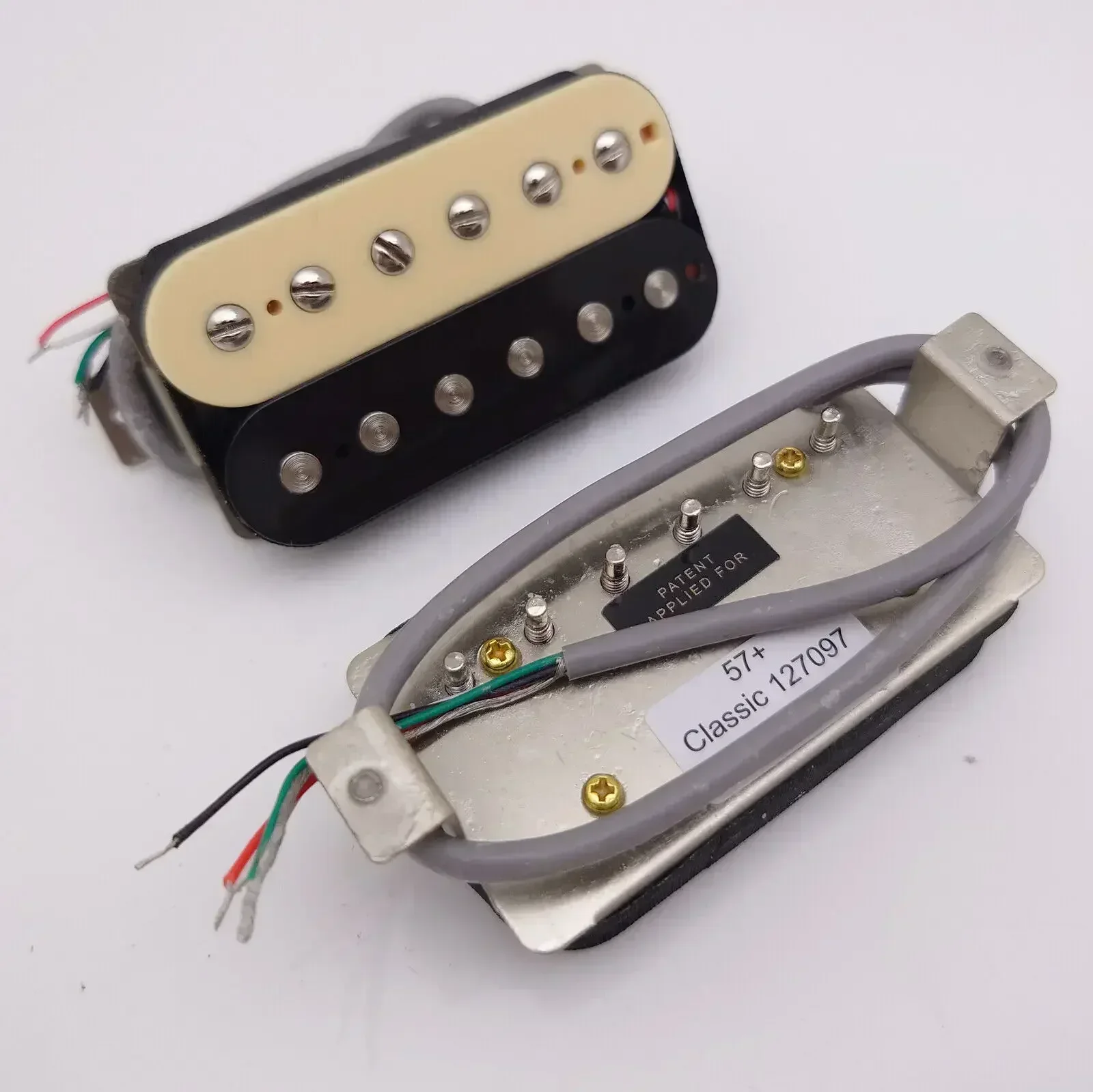 Alnico V Classic 57 Guitar Humbucker Pickup zebra with 4C Wiring Harness for LP Electric Guitar Replacement Parts