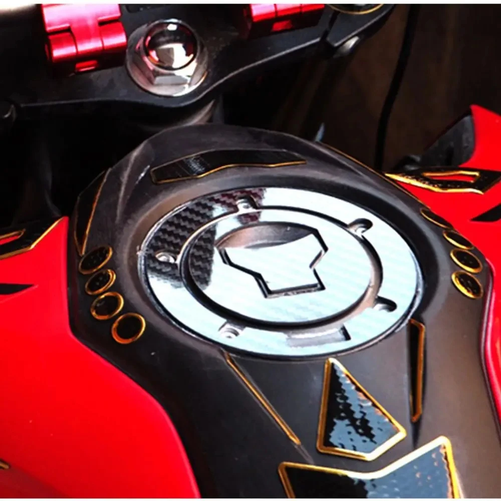 

Waterproof 3D Fish Bone Decals Colorful Edge Motorcycle Fuel Tank Stickers Protector Pad Car Decoration Modification Accessory