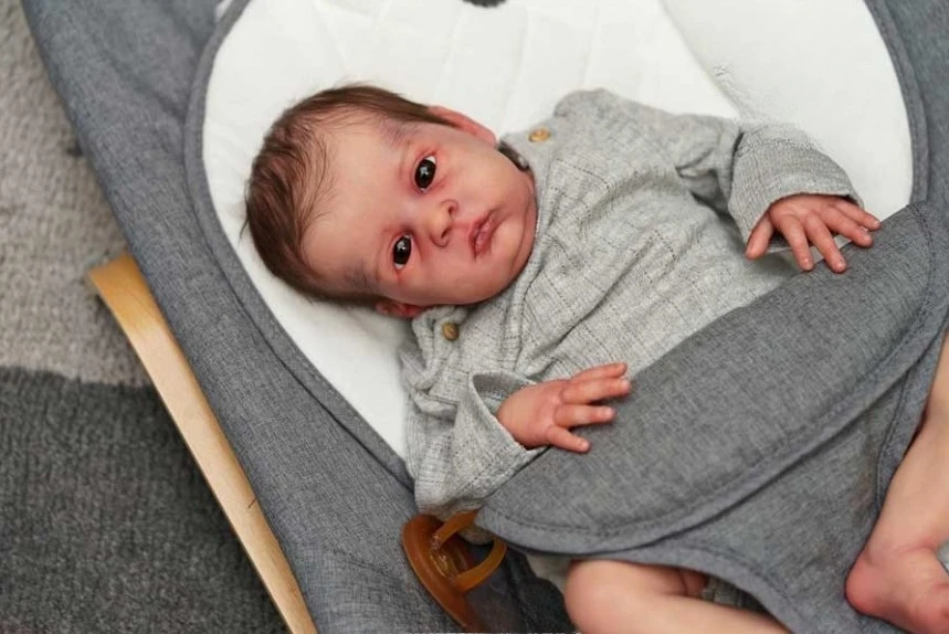 NPK 21'' Onvoltooide Ongeverfde Pop Onderdelen Limited Edition Bebe Reborn Oskar Door Olga Auer Blank Kit Soft Touch Levensecht Met COA