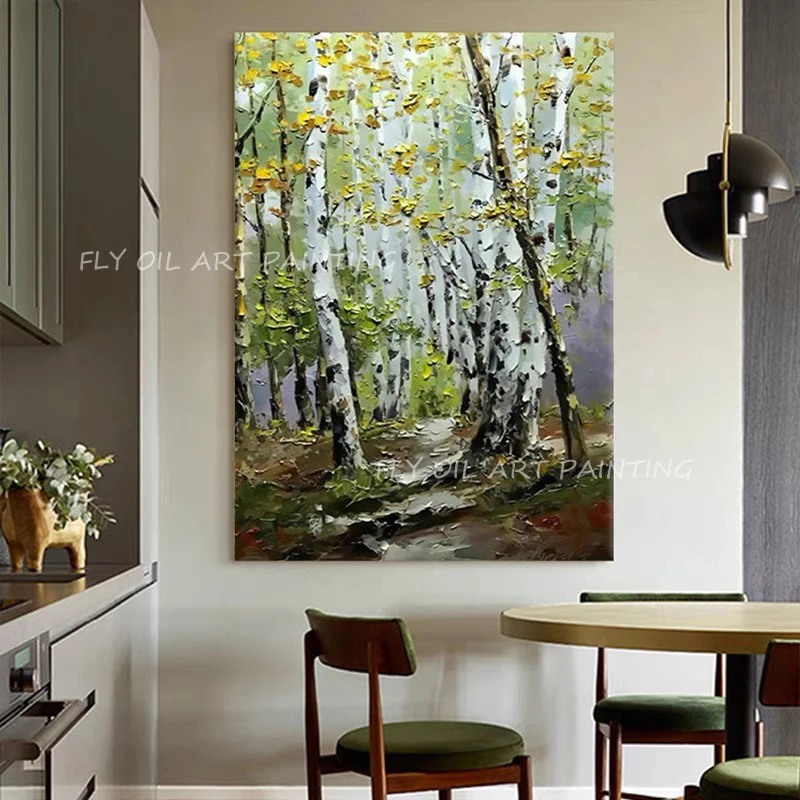 

Forest Tree Nature 100% Hand Painted modern hand painted canvas oil painting picture on canvas wall picture