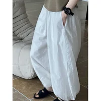 Oversized Bloomers 2025 New Summer Elegant Fashion Women Lantern Pants Casual Loose Breathable Cotton Wide Leg Pants - Image 5