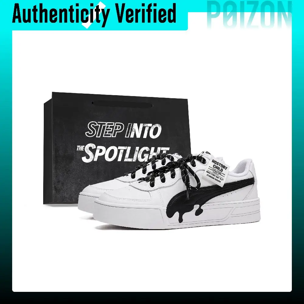 PUMA Skye Ink Shadow Rebel Leather Slip Resistant Abrasion Resistant Low top Skateboard Shoes Women's 374764-02（Team2284-）