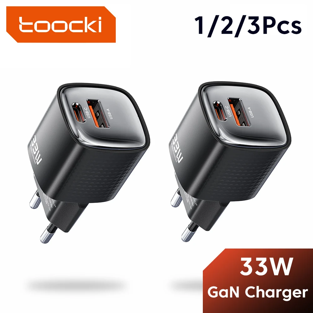 Toocki 33W Max Mini GaN USB C Chagrer 1/2/3 Pcs Portable PPS