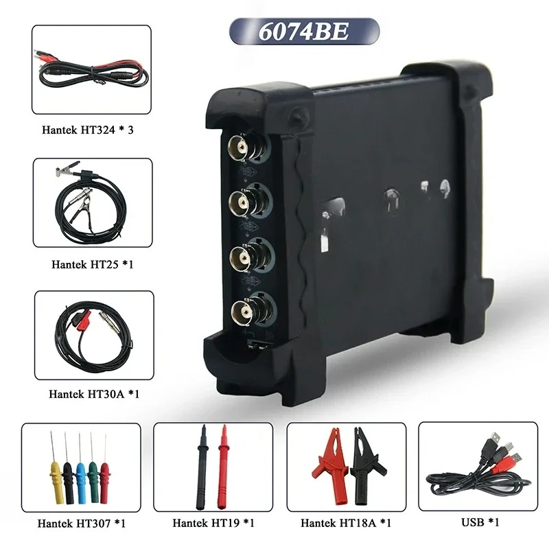 4CH 70MHz 1GSa/s USB Digital Oscilloscope 6074BE Virtual Electronics Repair Testing Diagnostic Tool for Engineers