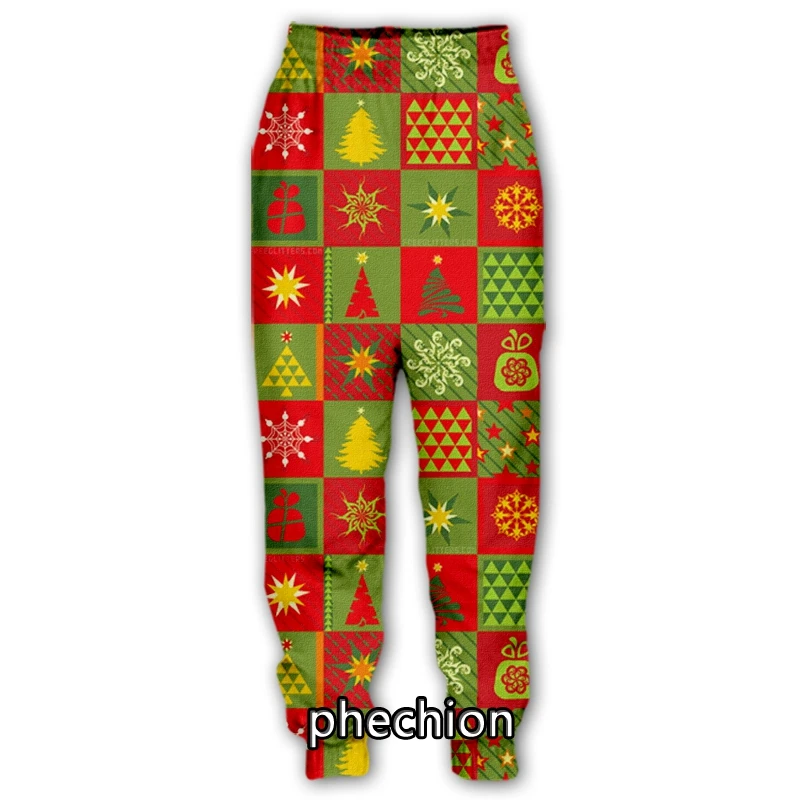 

phechion New Men/Women Christmas Pattern 3D Printed Casual Pants Fashion Streetwear Men Loose Sporting Long Trousers K216